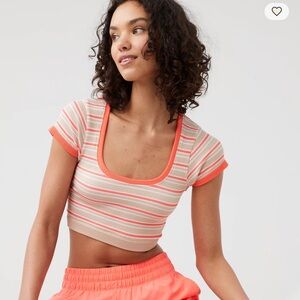 Offline by Aerie Seamless Rib Scoop Neck Top